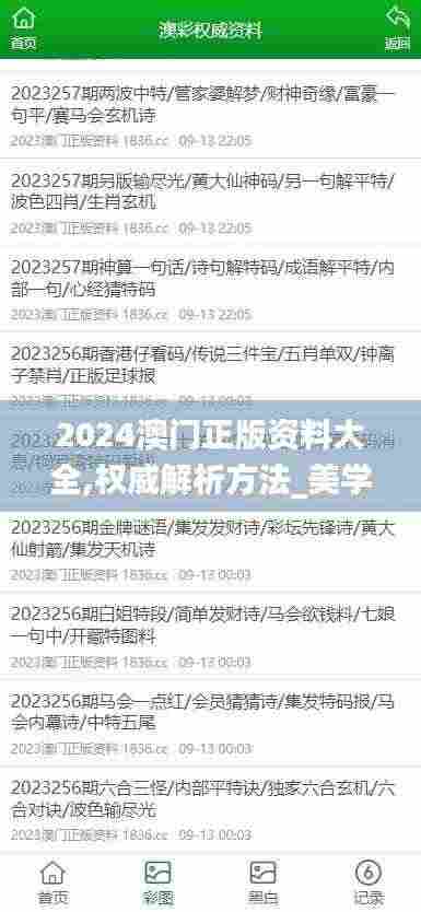 2024澳门正版资料大全,权威解析方法_美学版LNW2.76