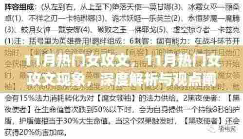 11月热门女攻文，11月热门女攻文现象，深度解析与观点阐述
