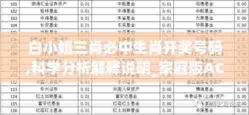 白小姐三肖必中生肖开奖号码,科学分析解释说明_家庭版ACN2.99