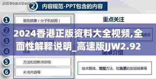 2024香港正版资料大全视频,全面性解释说明_高速版JJW2.92