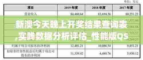 新澳今天晚上开奖结果查询表,实践数据分析评估_性能版QSQ2.60