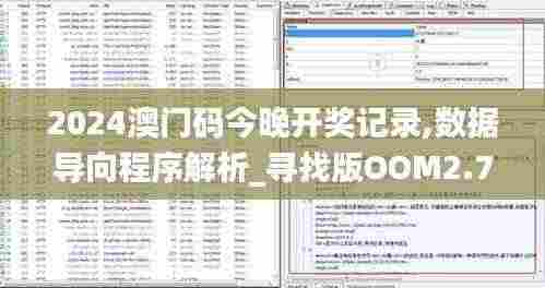 2024澳门码今晚开奖记录,数据导向程序解析_寻找版OOM2.74