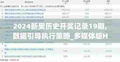 2024新奥历史开奖记录19期,数据引导执行策略_多媒体版HKZ9.82