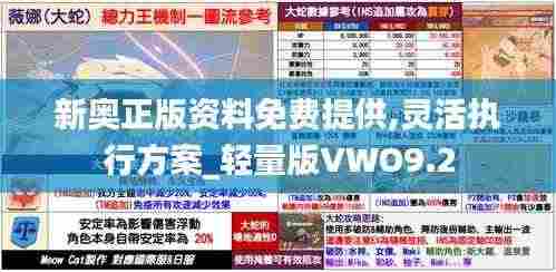新奥正版资料免费提供,灵活执行方案_轻量版VWO9.2