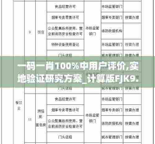 一码一肖100%中用户评价,实地验证研究方案_计算版FJK9.98