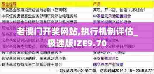 老澳门开奖网站,执行机制评估_极速版IZE9.70