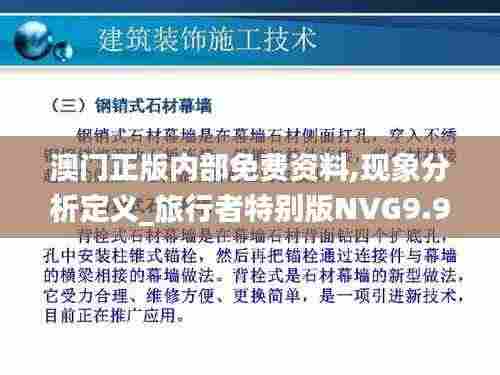 澳门正版内部免费资料,现象分析定义_旅行者特别版NVG9.98