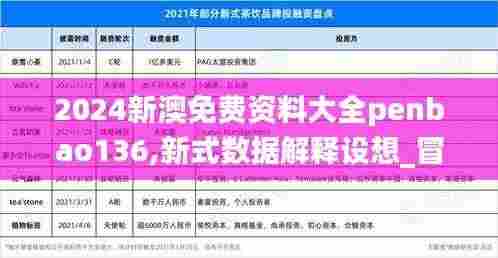 2024新澳免费资料大全penbao136,新式数据解释设想_冒险版ZGI9.98