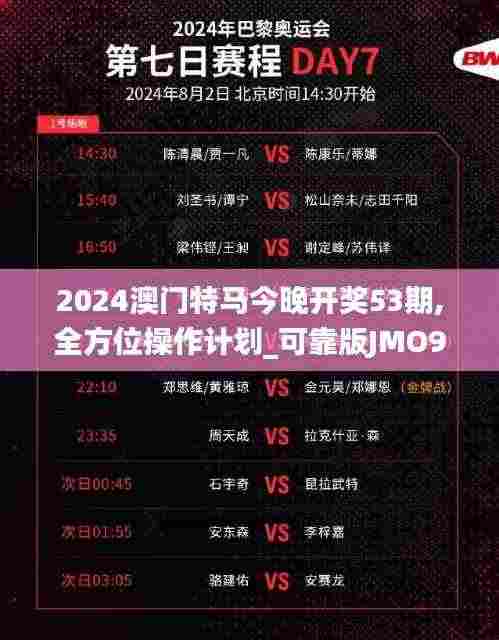 2024澳门特马今晚开奖53期,全方位操作计划_可靠版JMO9.91