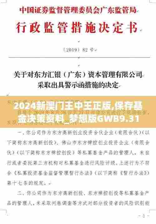 2024新澳门王中王正版,保存基金决策资料_梦想版GWB9.31