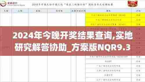 2024年今晚开奖结果查询,实地研究解答协助_方案版NQR9.31