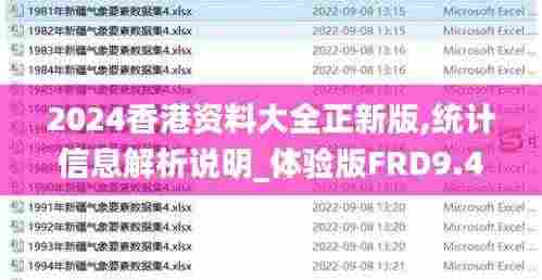 2024香港资料大全正新版,统计信息解析说明_体验版FRD9.48