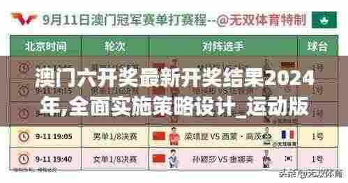 澳门六开奖最新开奖结果2024年,全面实施策略设计_运动版NHU9.2