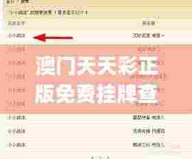 澳门天天彩正版免费挂牌查询,详细数据解读_妹妹版RNO9.65