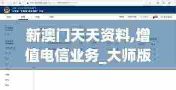 新澳门天天资料,增值电信业务_大师版XAL9.39