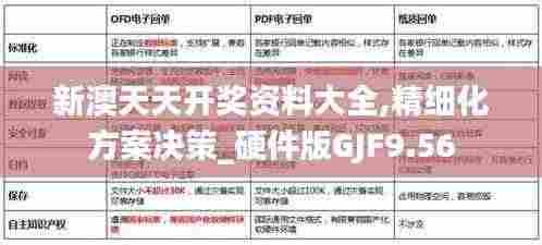 新澳天天开奖资料大全,精细化方案决策_硬件版GJF9.56