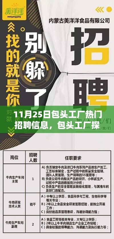 包头工厂探秘与热门招聘信息发布,特色小店与小巷深处的机遇