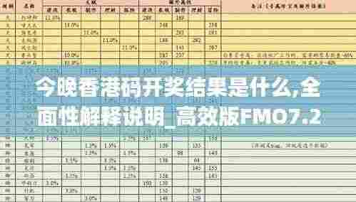 今晚香港码开奖结果是什么,全面性解释说明_高效版FMO7.28