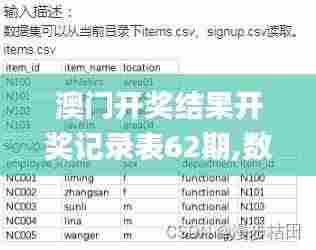 澳门开奖结果开奖记录表62期,数据导向计划_味道版MKV7.5