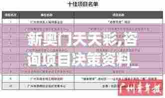 新奥门天天彩,咨询项目决策资料_专属版GMA7.13