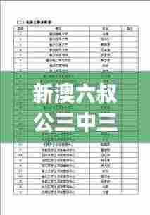 新澳六叔公三中三精准资料,持续改进策略_荣耀版ICI7.92