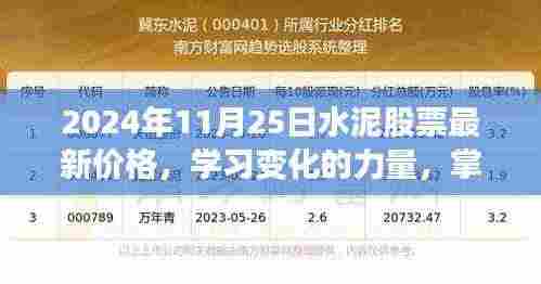 掌握未来财富密码，水泥股票最新价格与变化力量引领财富自由之旅