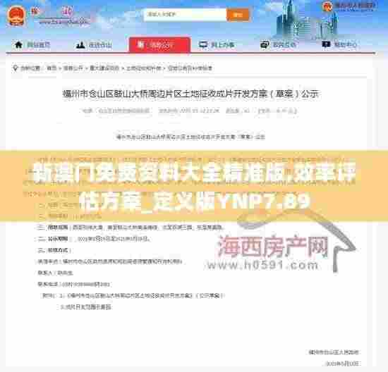 新澳门免费资料大全精准版,效率评估方案_定义版YNP7.89