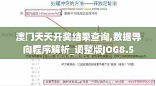 澳门天天开奖结果查询,数据导向程序解析_调整版JOG8.5