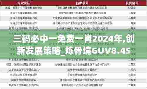 三码必中一免费一肖2024年,创新发展策略_炼骨境GUV8.45