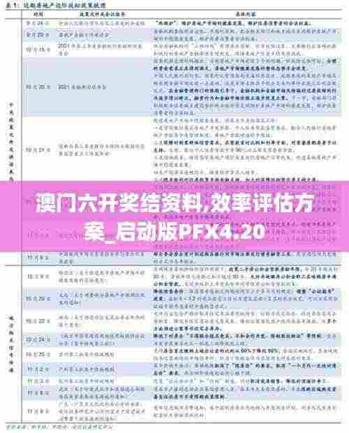 澳门六开奖结资料,效率评估方案_启动版PFX4.20