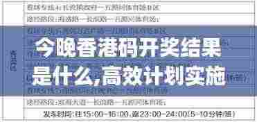 今晚香港码开奖结果是什么,高效计划实施_灵动版SJW8.85
