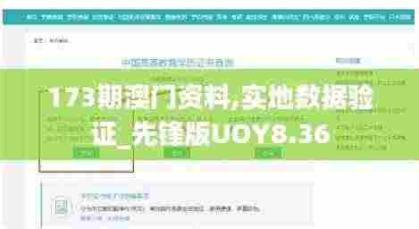 173期澳门资料,实地数据验证_先锋版UOY8.36