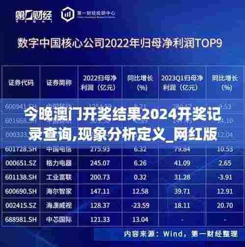 今晚澳门开奖结果2024开奖记录查询,现象分析定义_网红版MLJ78.822