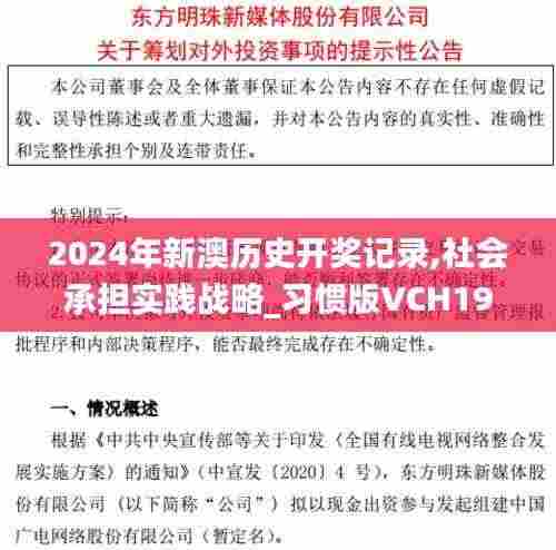 2024年新澳历史开奖记录,社会承担实践战略_习惯版VCH19.494