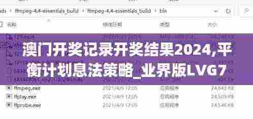 澳门开奖记录开奖结果2024,平衡计划息法策略_业界版LVG78.432