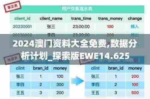 2024澳门资料大全免费,数据分析计划_探索版EWE14.625