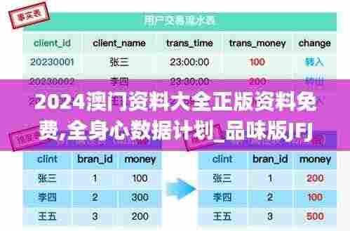 2024澳门资料大全正版资料免费,全身心数据计划_品味版JFJ38.501