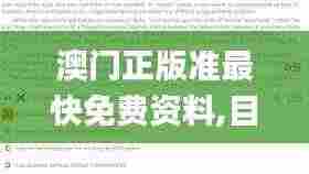 澳门正版准最快免费资料,目前现象解析描述_拍照版VEU92.853