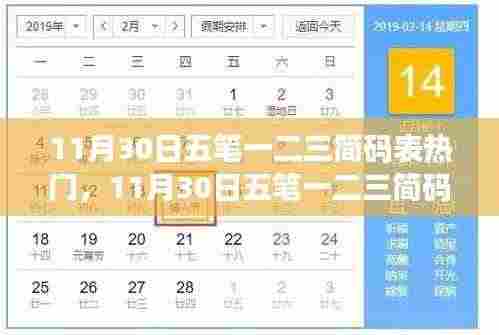 11月30日五笔一二三简码表热门之争，深度解析与观点阐述
