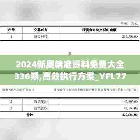 2024新奥精准资料免费大全336期,高效执行方案_YFL77.297竞技版
