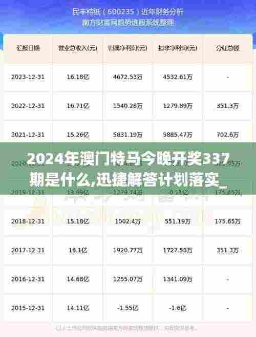 2024年澳门特马今晚开奖337期是什么,迅捷解答计划落实_HT31.205-5