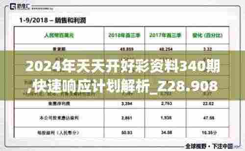 2024年天天开好彩资料340期,快速响应计划解析_Z28.908-6
