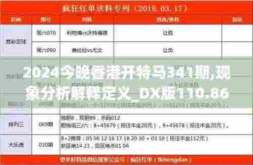 2024今晚香港开特马341期,现象分析解释定义_DX版110.863