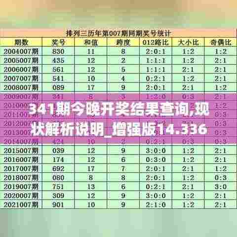 341期今晚开奖结果查询,现状解析说明_增强版14.336