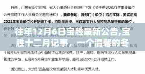 宝胜十二月记事，温馨冬日公告背后的故事揭秘