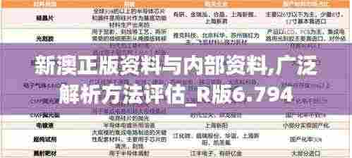 新澳正版资料与内部资料,广泛解析方法评估_R版6.794