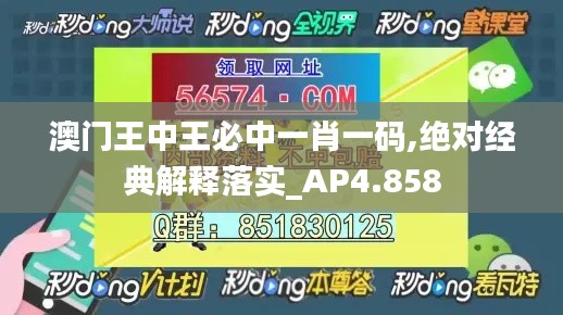 澳门王中王必中一肖一码,绝对经典解释落实_AP4.858