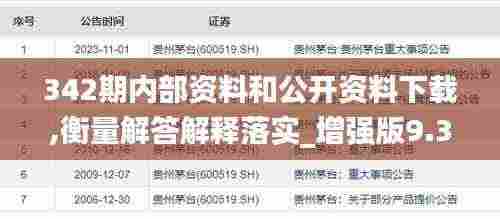 342期内部资料和公开资料下载,衡量解答解释落实_增强版9.347