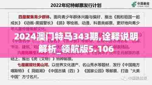 2024澳门特马343期,诠释说明解析_领航版5.106