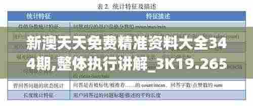 新澳天天免费精准资料大全344期,整体执行讲解_3K19.265